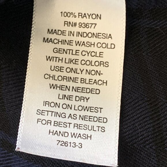 ANA Buffalo Plaid Button Front Shirt Sz XS Blue & Black #63G - Picture 9 of 9